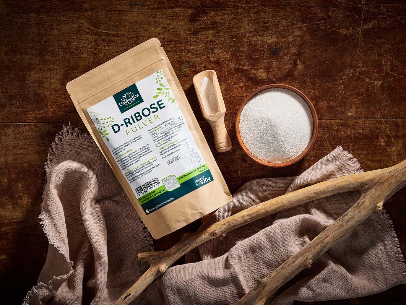 D-ribose powder - 5000 mg per daily dose - 320 g - from Unimedica